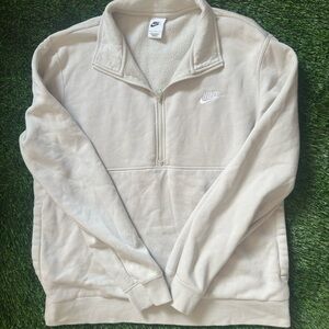 Nike Men's Off-White Zip-Up Sweater
